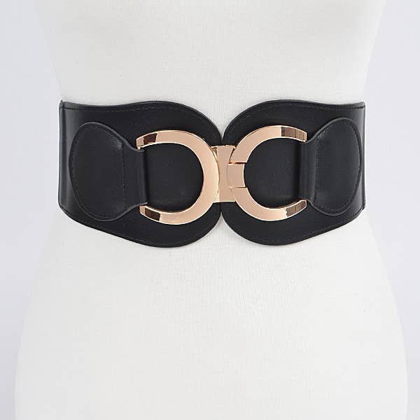 Shop Neighbors - Wholesale Belt - Women's - Faux Leather Wide Elastic Plus Size Belt