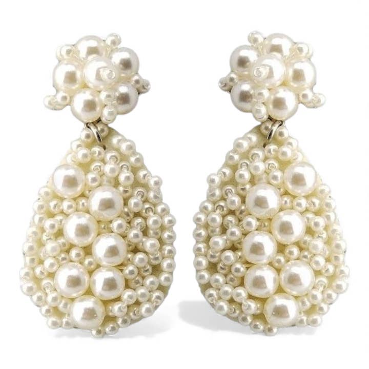 Pendientes de declaración con perlas gruesas | Costero | Artesanales con cuentas para venta al por mayor de Bijoux Envie Statement Jewelry