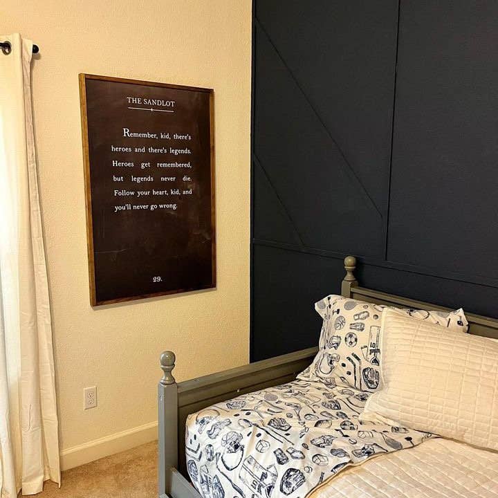 Rustic Oak Designs - Wholesale Sign - The Sandlot book page sign | Sandlot Sign | book page sign | Heros and Legends Sign | kids room sign1