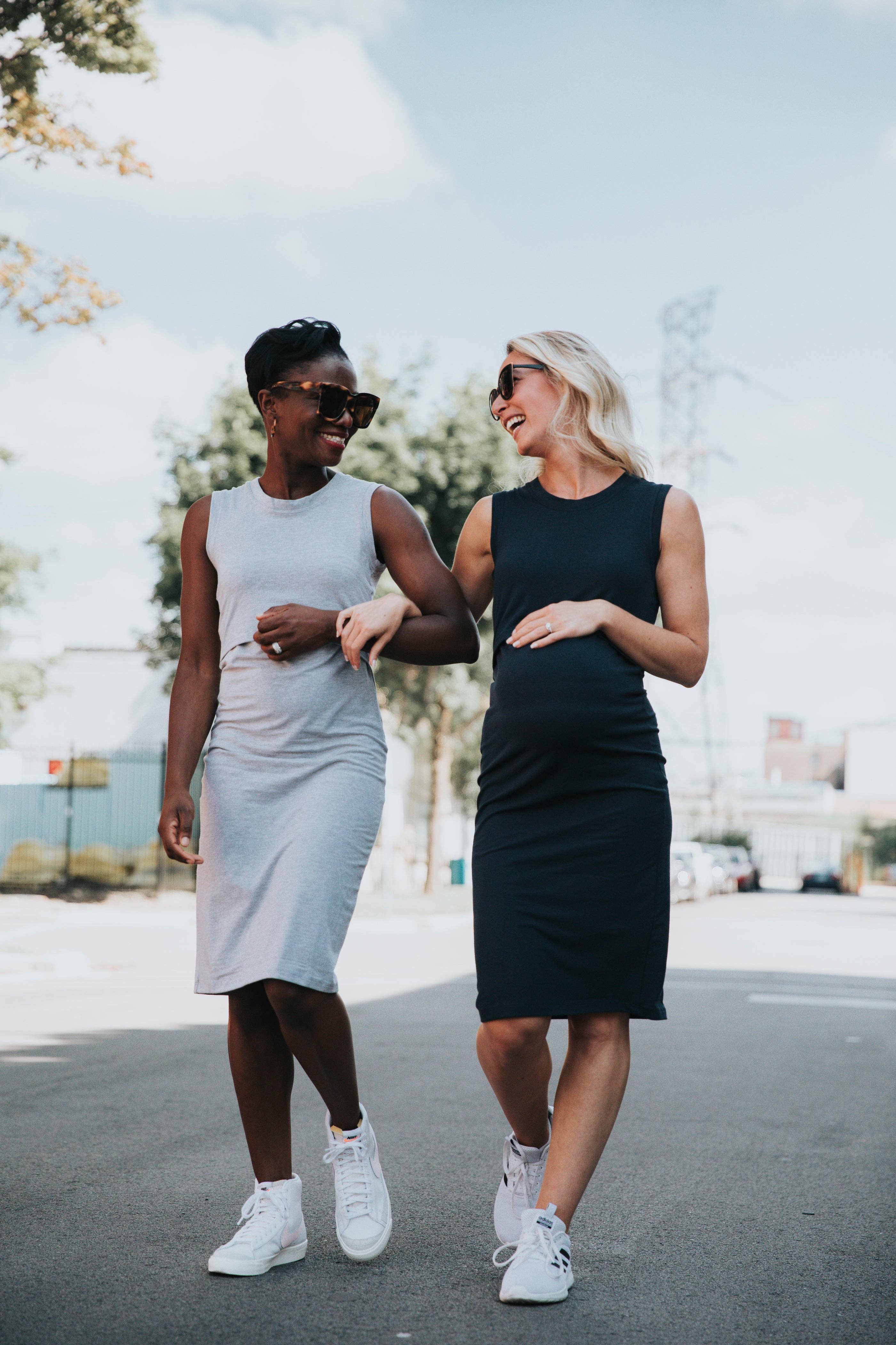 MLM Brand - Venta al por mayor Vestidos de lactancia - Maternidad - Vestido pequeño para amamantar - Heather Grey5