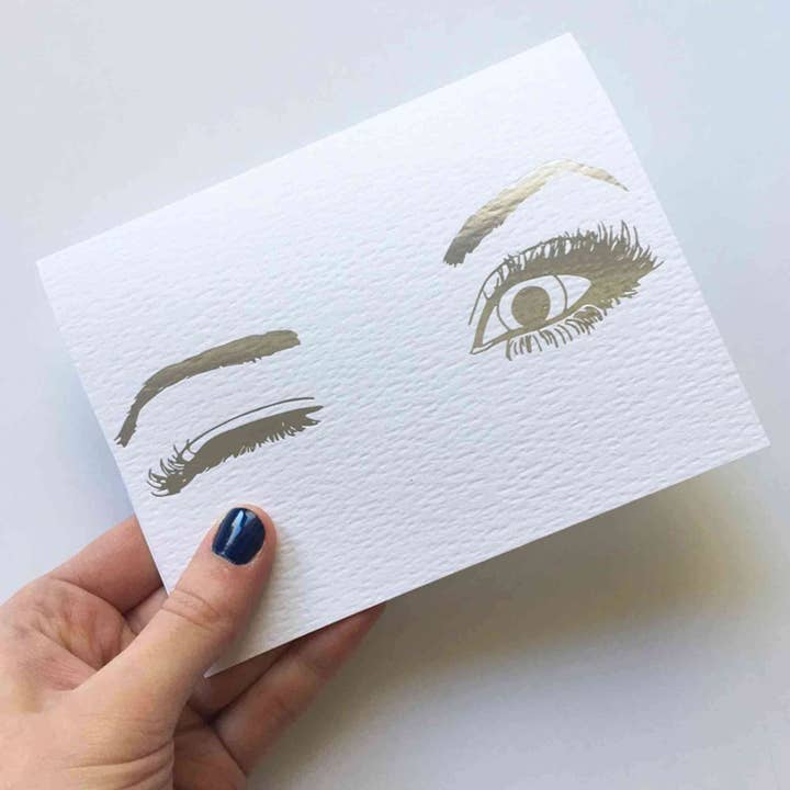 Carte clin d'oeil déjouée pour la vente par Allie & Elle