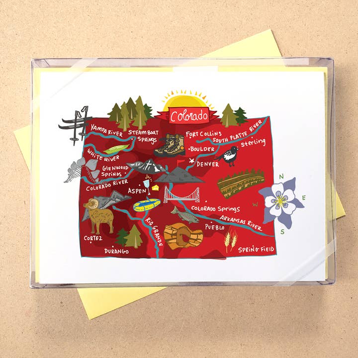 Allport Editions - Wholesale Stationery/Notecard Set - Hello USA Boxed Card Series - ALL 50 STATES HERE!9