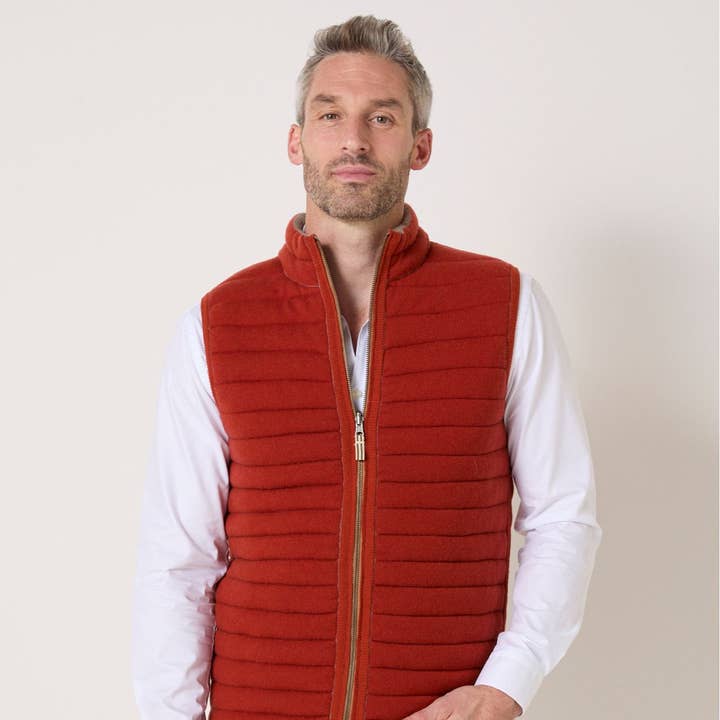 Gilet imbottito reversibile Brunch Argilla / Ruggine per la vendita all'ingrosso da parte di JAQK