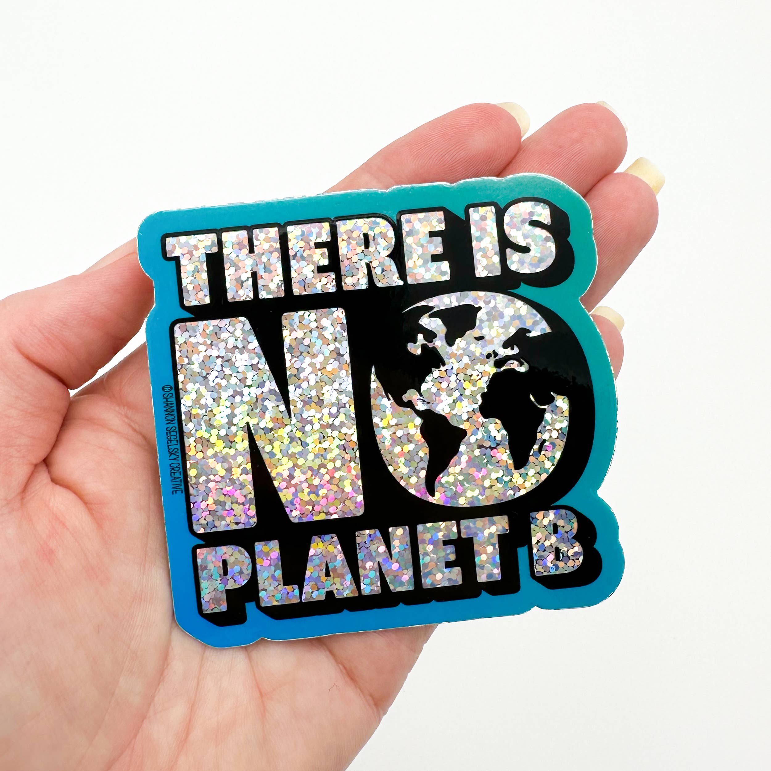 Shannon Segelsky Creative - Wholesale Sticker - There's No Planet B - Glitter - Vinyl Sticker2