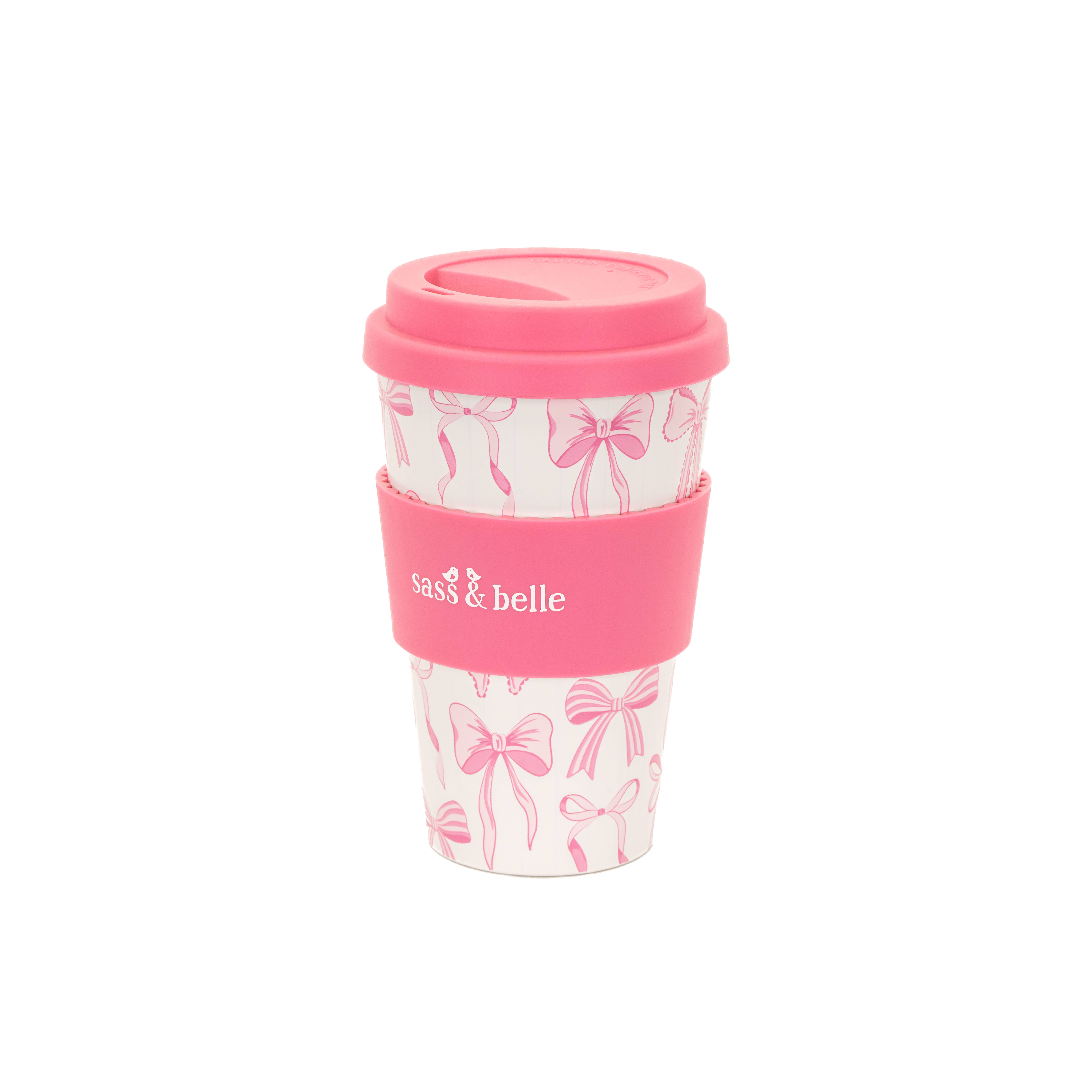 Sass and Belle – wholesale Insulated mug/tumbler – Bow Travel Coffee Cup