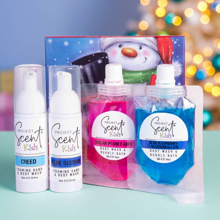 Christmas Kids Foamer & Body Wash/Bubble Bath Gift Set for wholesale by Project Scent