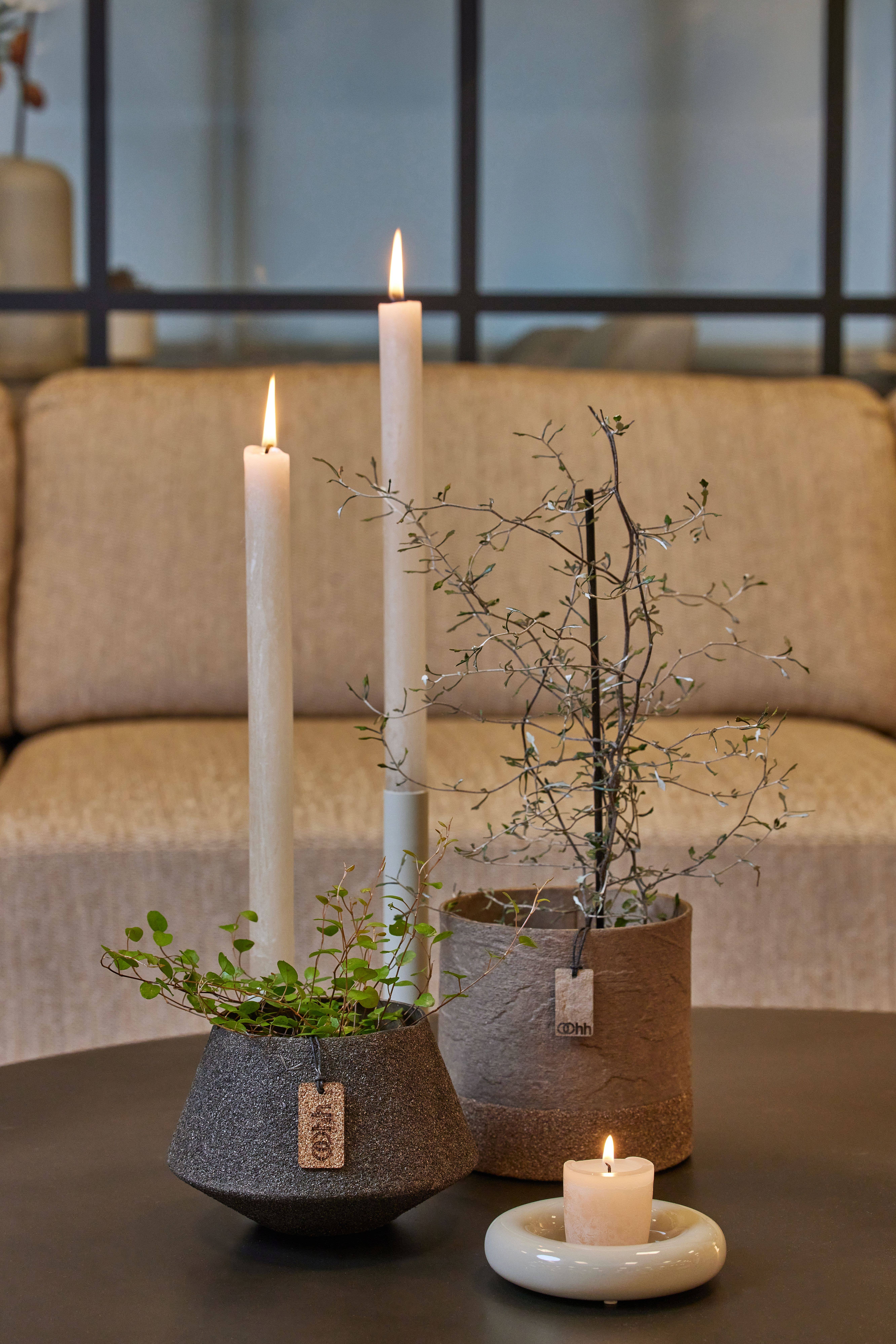 Lübech Living – Vaso de plantas por atacado – Vaso Wood'z Edge Taupe2