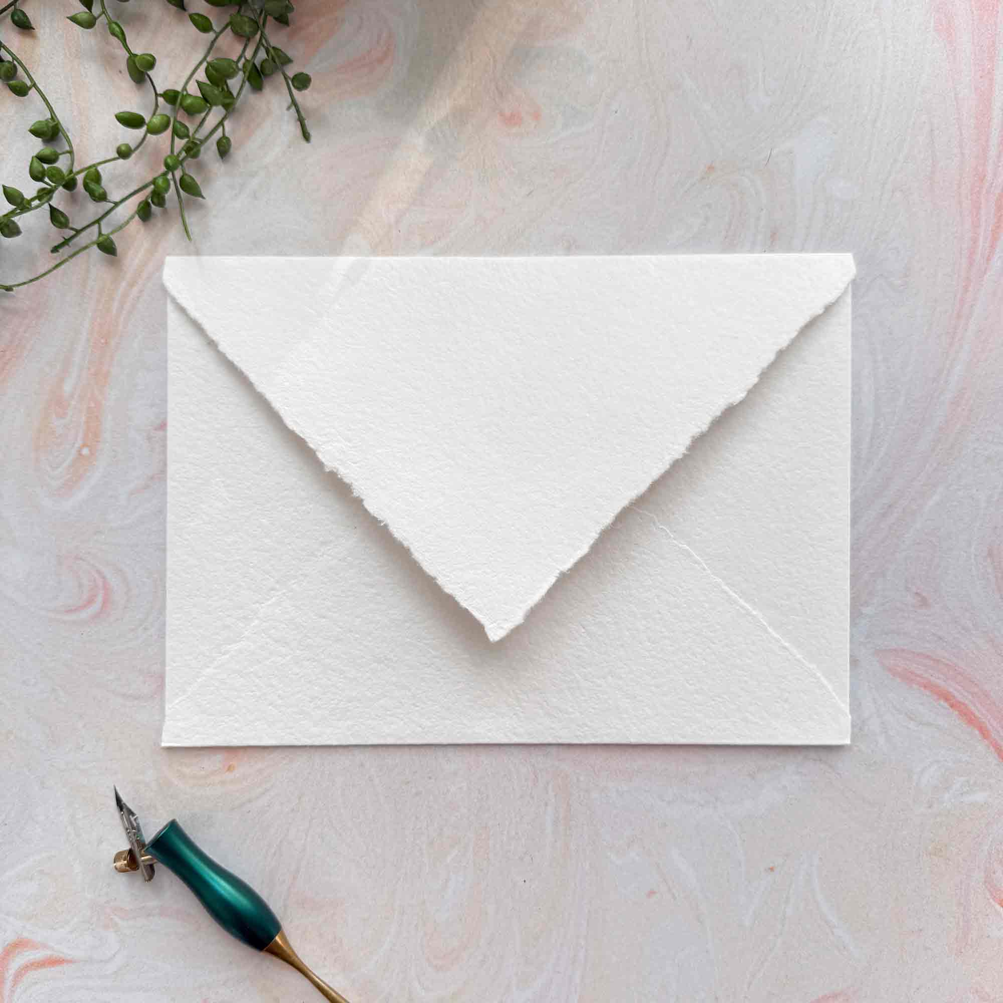 The Natural Paper Company – wholesale Envelopes – Watercolour Paper Envelopes in White | Handmade Envelopes3