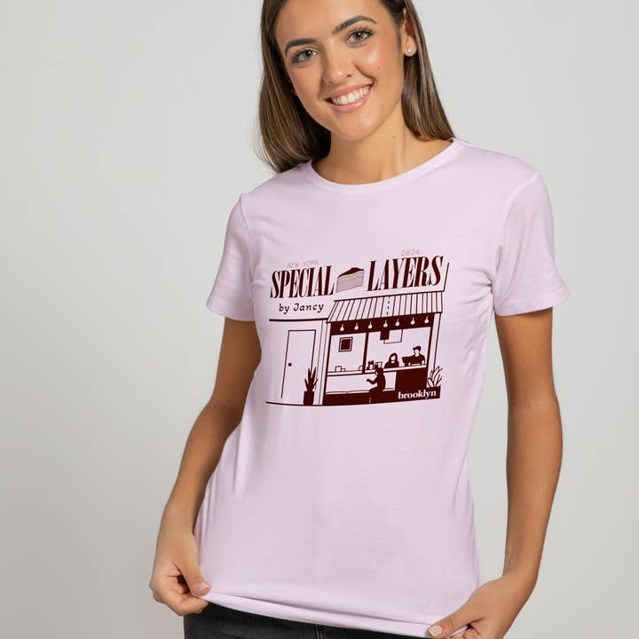 Café Tee – Brooklyn Dessert Shop Graphic Shirt for wholesale by GoboxPrintCo