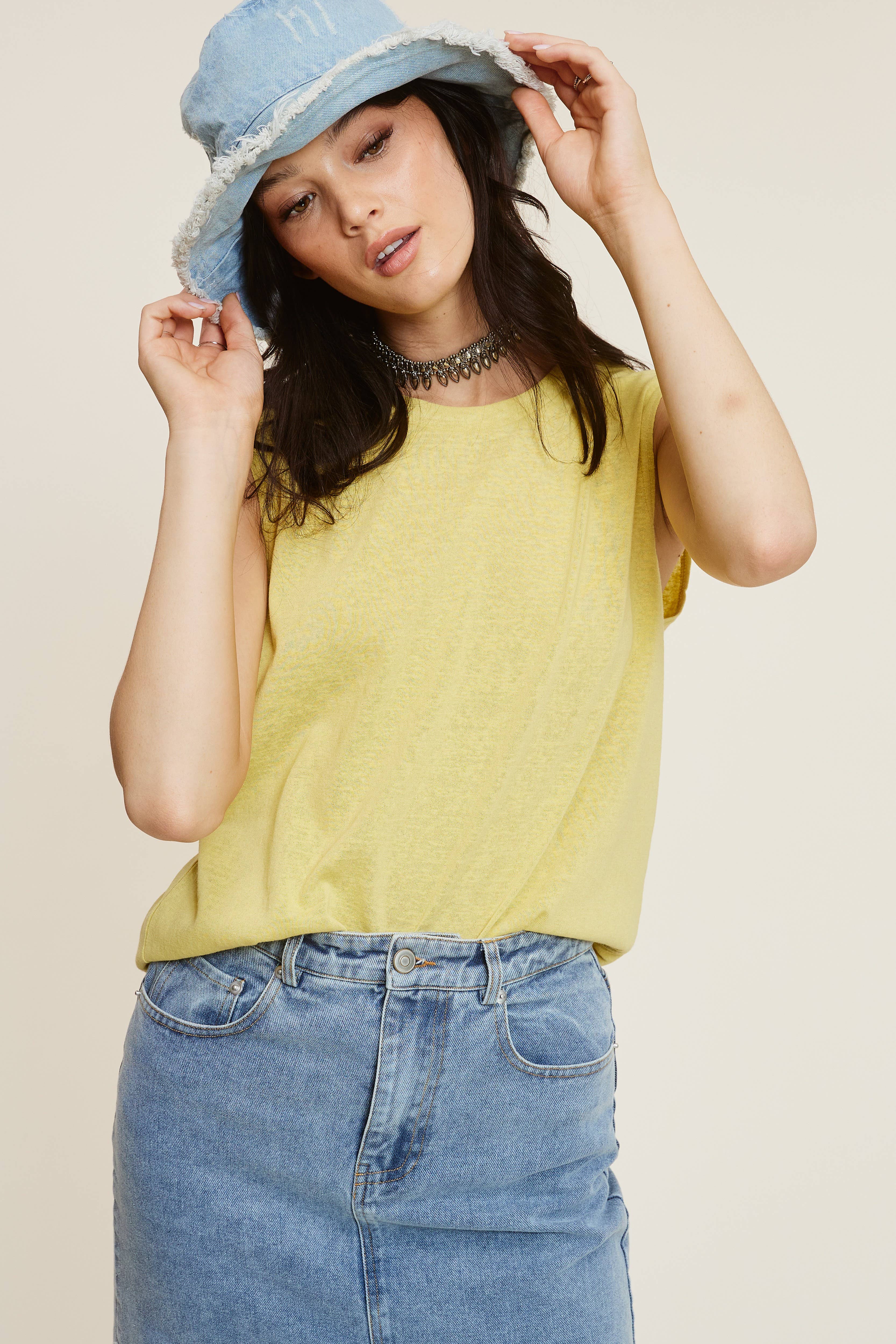 Mimosa - Wholesale Tank Top - Women's - Round Neck Sleeveless Muscle Tank3