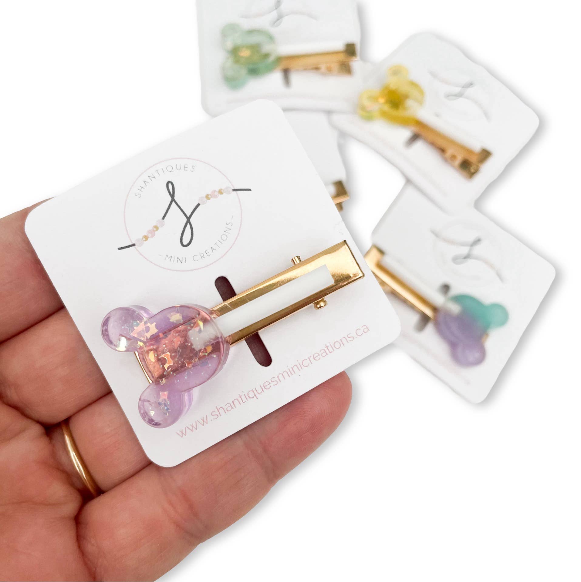 Shantiques Mini Creations - Wholesale Hair Clip - Kids - Lollipop - Alligator Bar Clips5