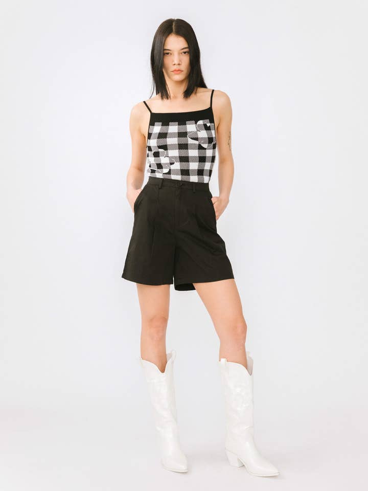CUBIC - Vendita all'ingrosso Pantaloncini - Donna - Pantaloncini sartoriali plissettati a trapezio