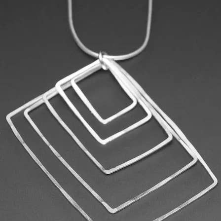 Rectangle Nest Necklace for wholesale by little cat metals