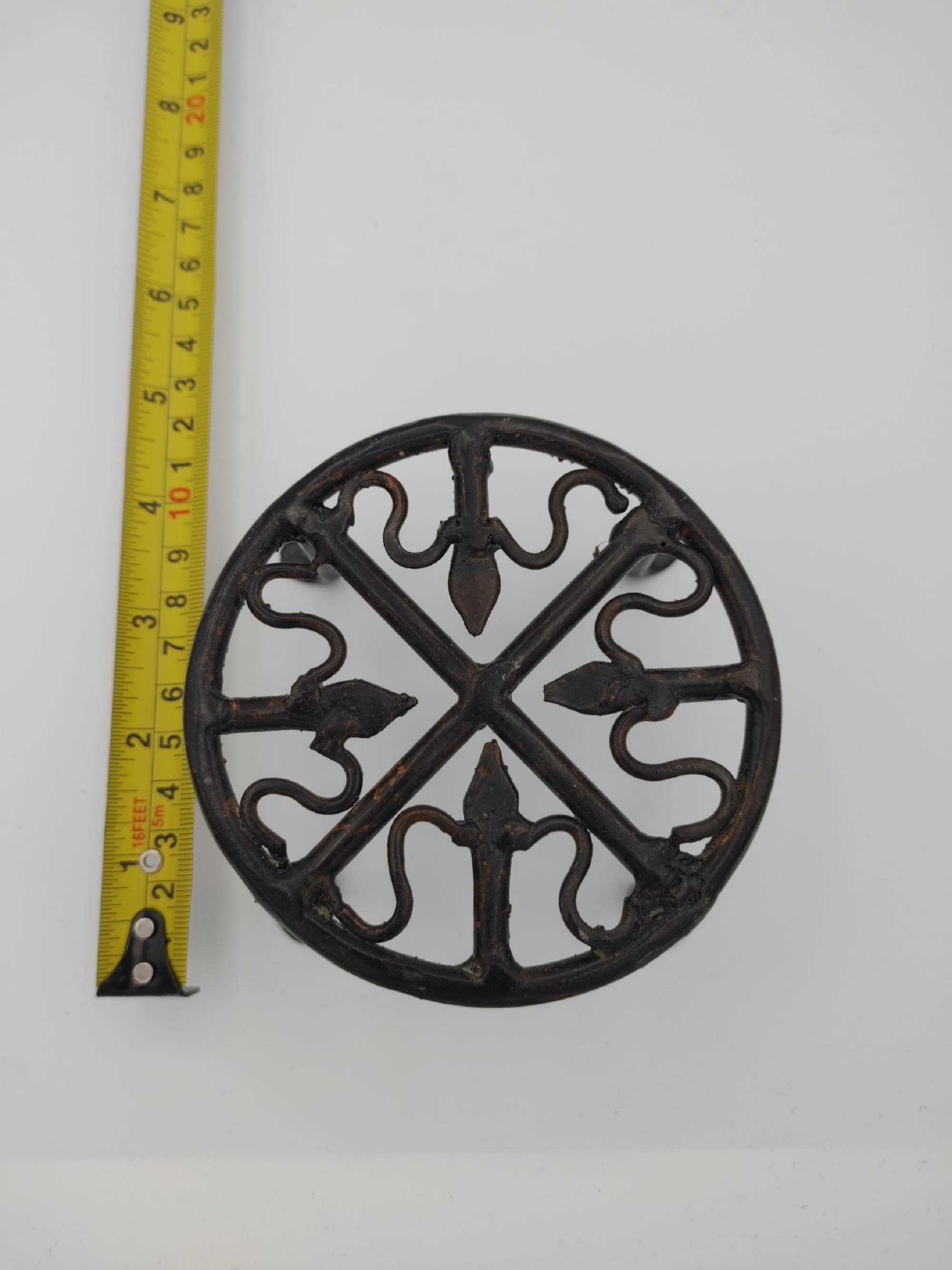 Asia West - Vendita all'ingrosso Portavasi - Supporto per piante rotondo in ferro battuto da 4»9