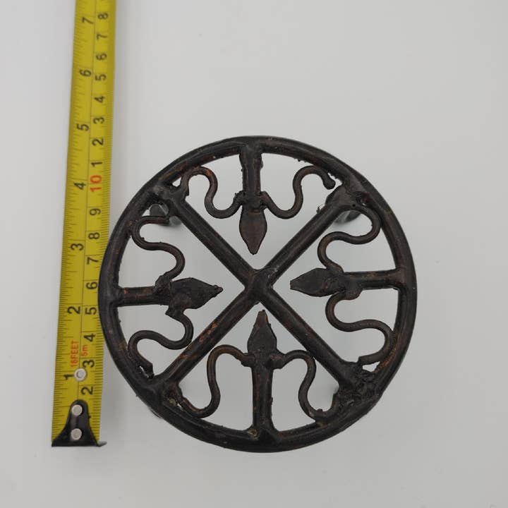 Asia West - Vendita all'ingrosso Portavasi - Supporto per piante rotondo in ferro battuto da 4»9