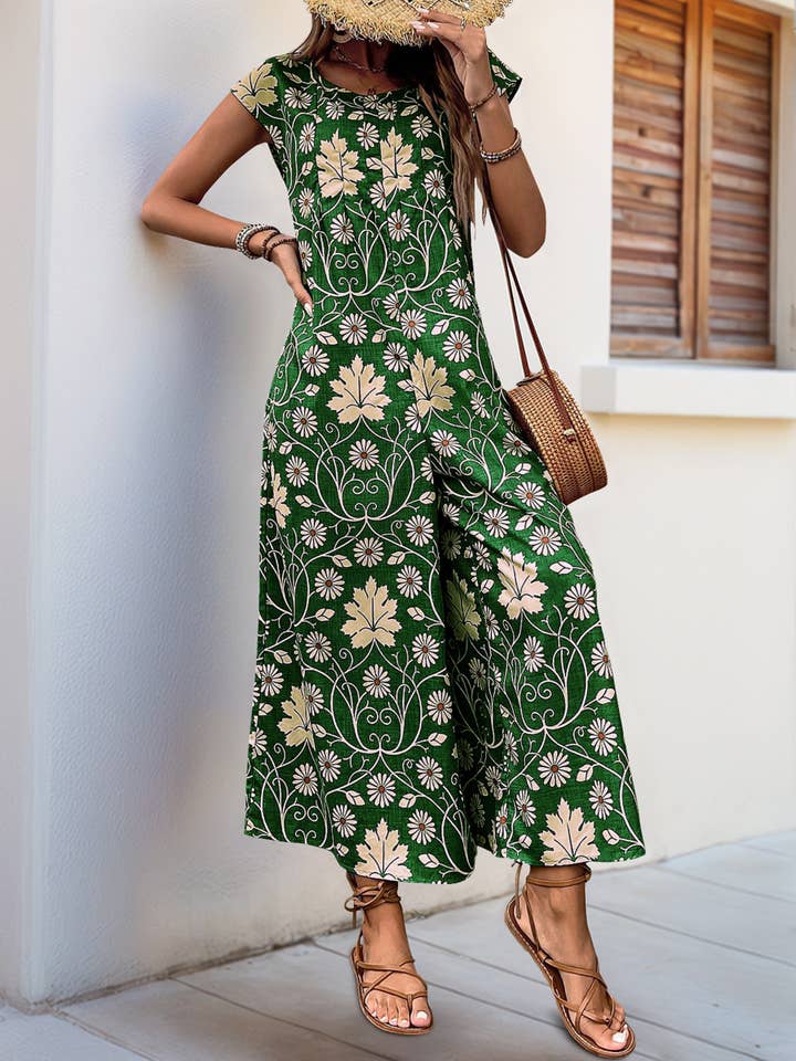 Wholesalesir - Wholesale Jumpsuit - Women's - Printed Loose Jumpsuit Pants