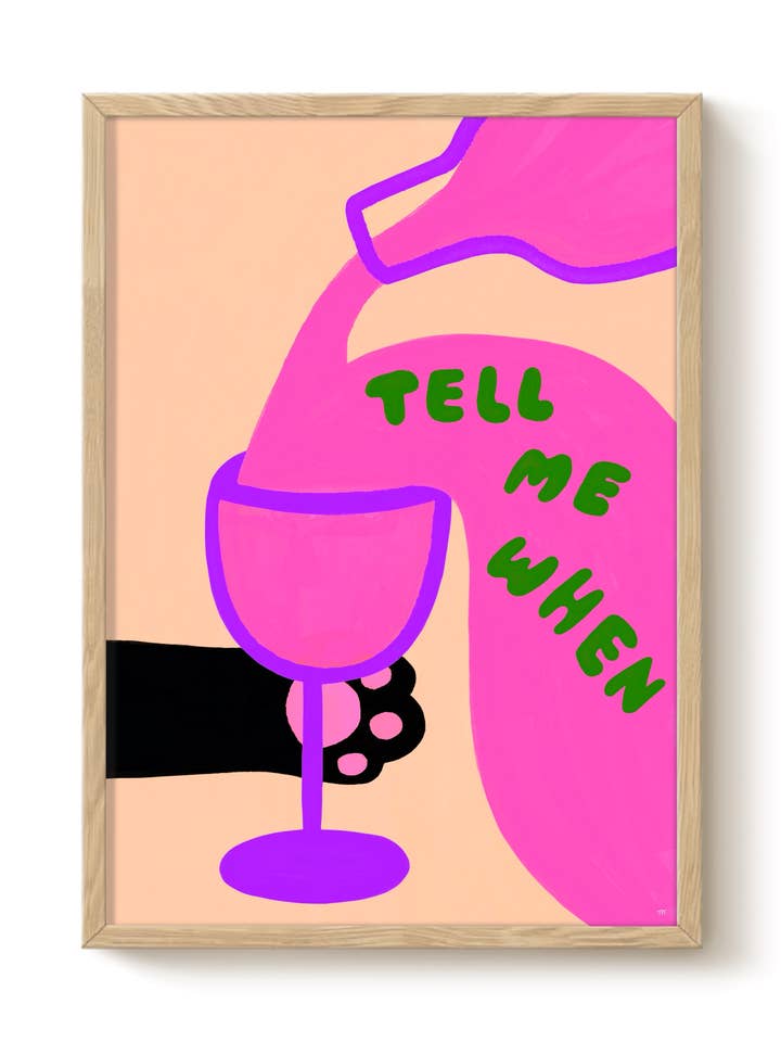 Tell Me When Cat Art Print - Wall Decor, Cute Gifts for wholesale by The Paper Tail