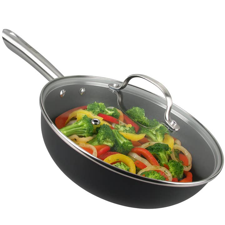 Cuisiland 10" Honeycomb Cast Iron Pan with Lid – Non-Stick Skillet, Stainless Steel Long Handle, Oven Safe, Classic Cast Iron Heat Retention for Stir-Frying, Braising & Sautéing for wholesale by Best-Z Trading Inc.