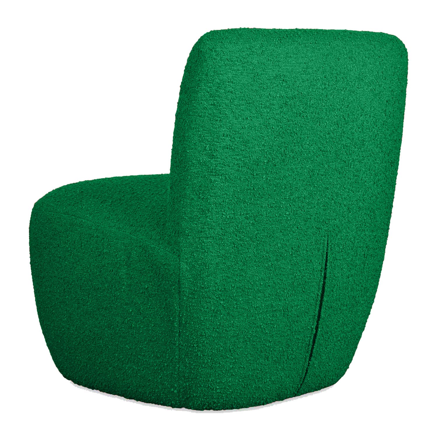 Vert feuille Fauteuil Eve tissu bouclette vert feuille L58 P73 H71cm en vente sur Faire2