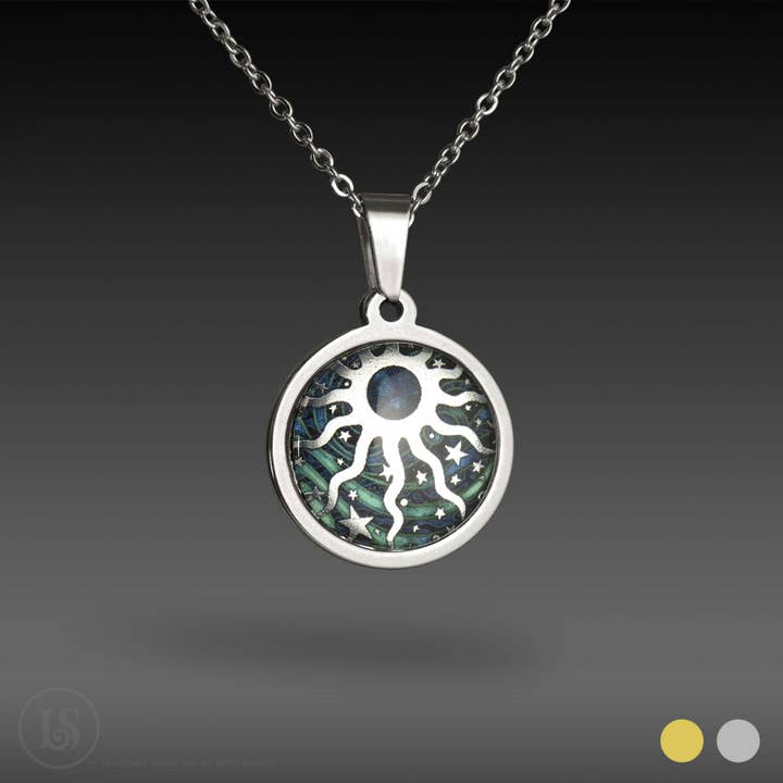 Celestial Sun Pendant, 19mm for wholesale by Liz Sabol Jewelry Art
