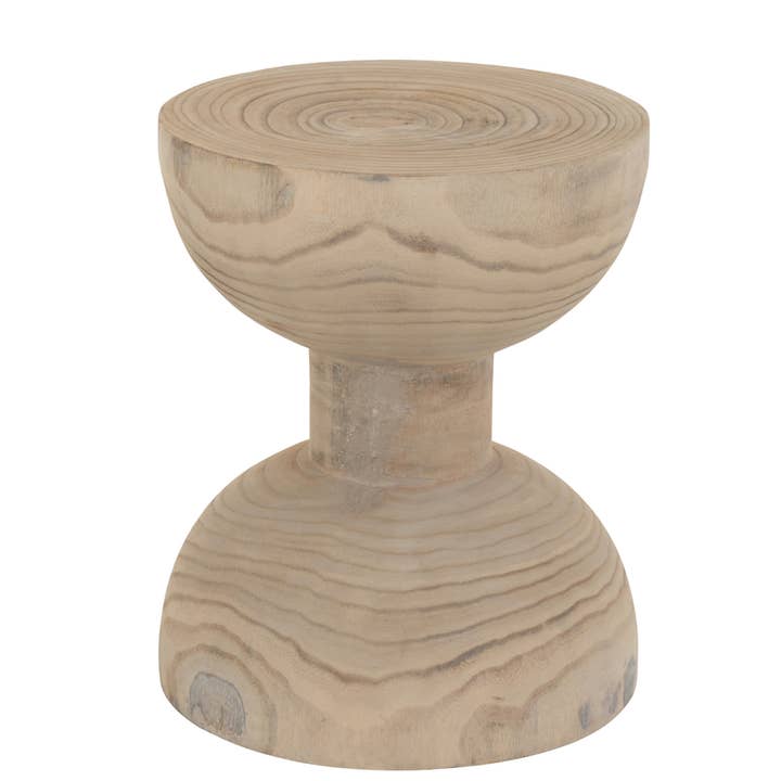 Banqueta Ampulheta Paulowina White Wash por atacado de BOHORIA