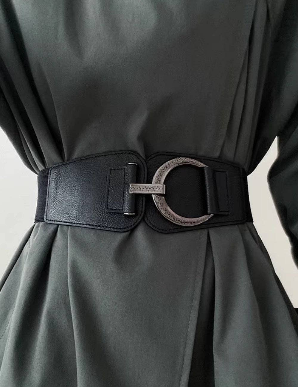 Noir Ceinture large extensible polyvalente vintage DPWB2831 en vente sur Faire0
