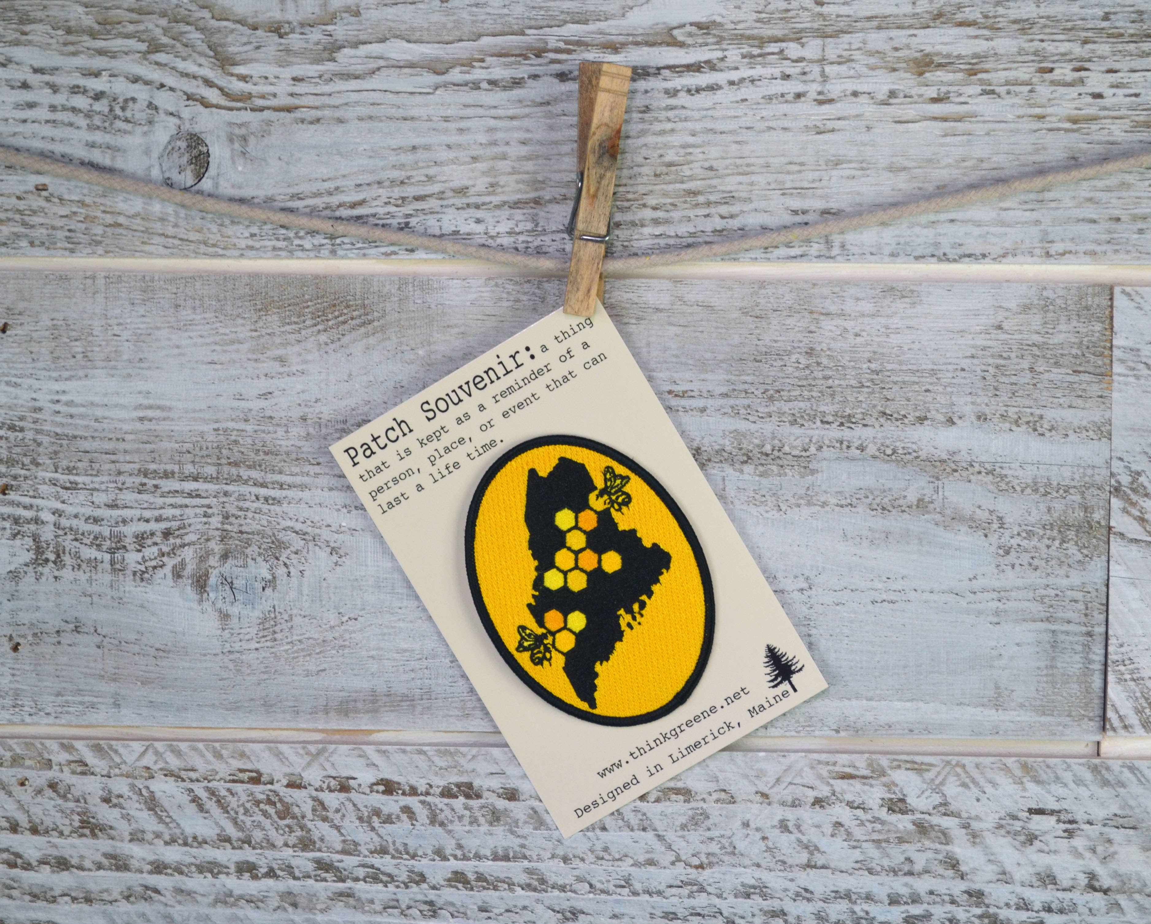 Think Greene - Wholesale Patch - Bee Maine geborduurde patch1