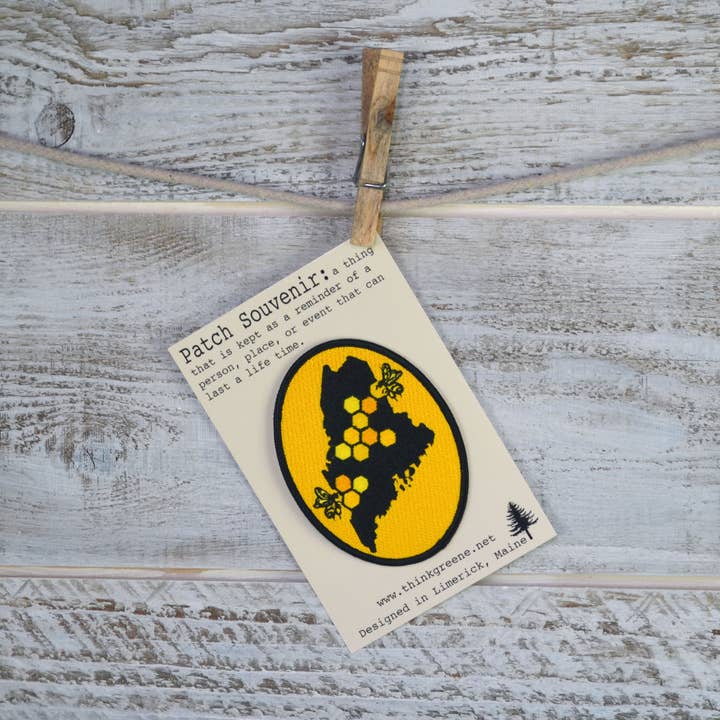 Think Greene – wholesale Patch – Bee Maine Embroidered Patch1