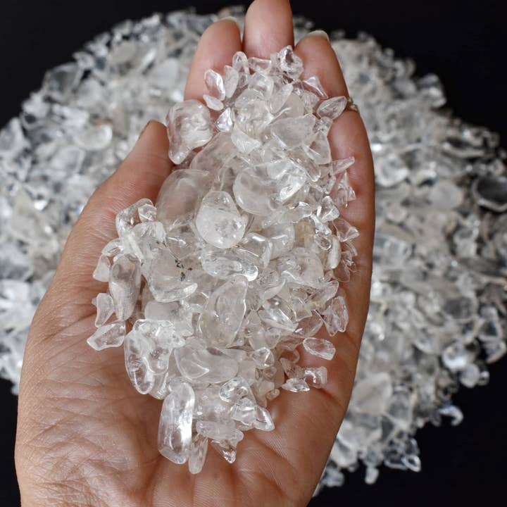 Soothing Crystals - Wholesale Spiritual Stone/Crystal - 100g Healing Crystal Gemstone Chips| Clear Quartz |Raw Chips8