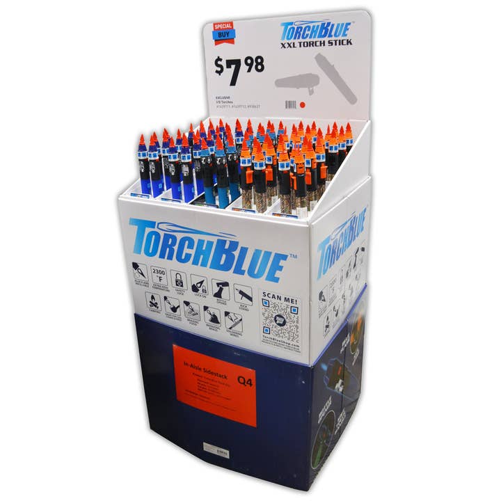 Torch Blue Stick Assortment Floor Display - 120PC/Display for wholesale by Novelty Brands