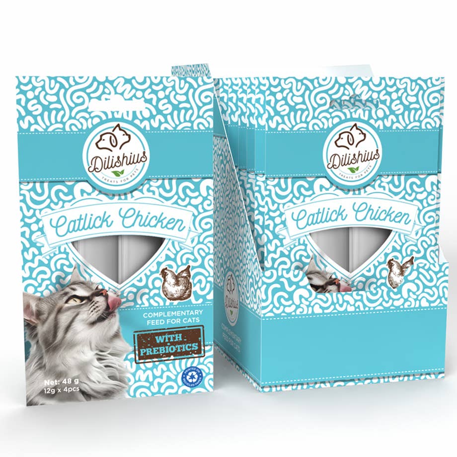 United Pet Brands - Wholesale Pet Treats - Cat - Lick Stick CHICKEN 48g Cat Treats with Prebiotics0