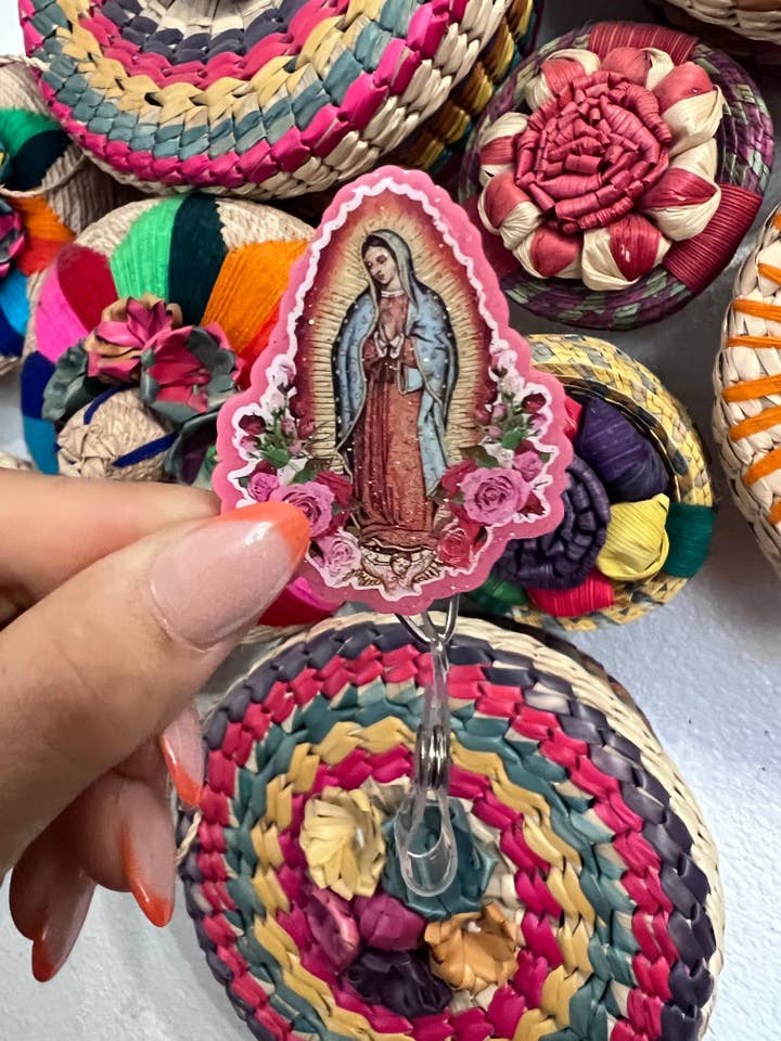 VIrgen de Guadalupe Badge Reel for wholesale by Very That