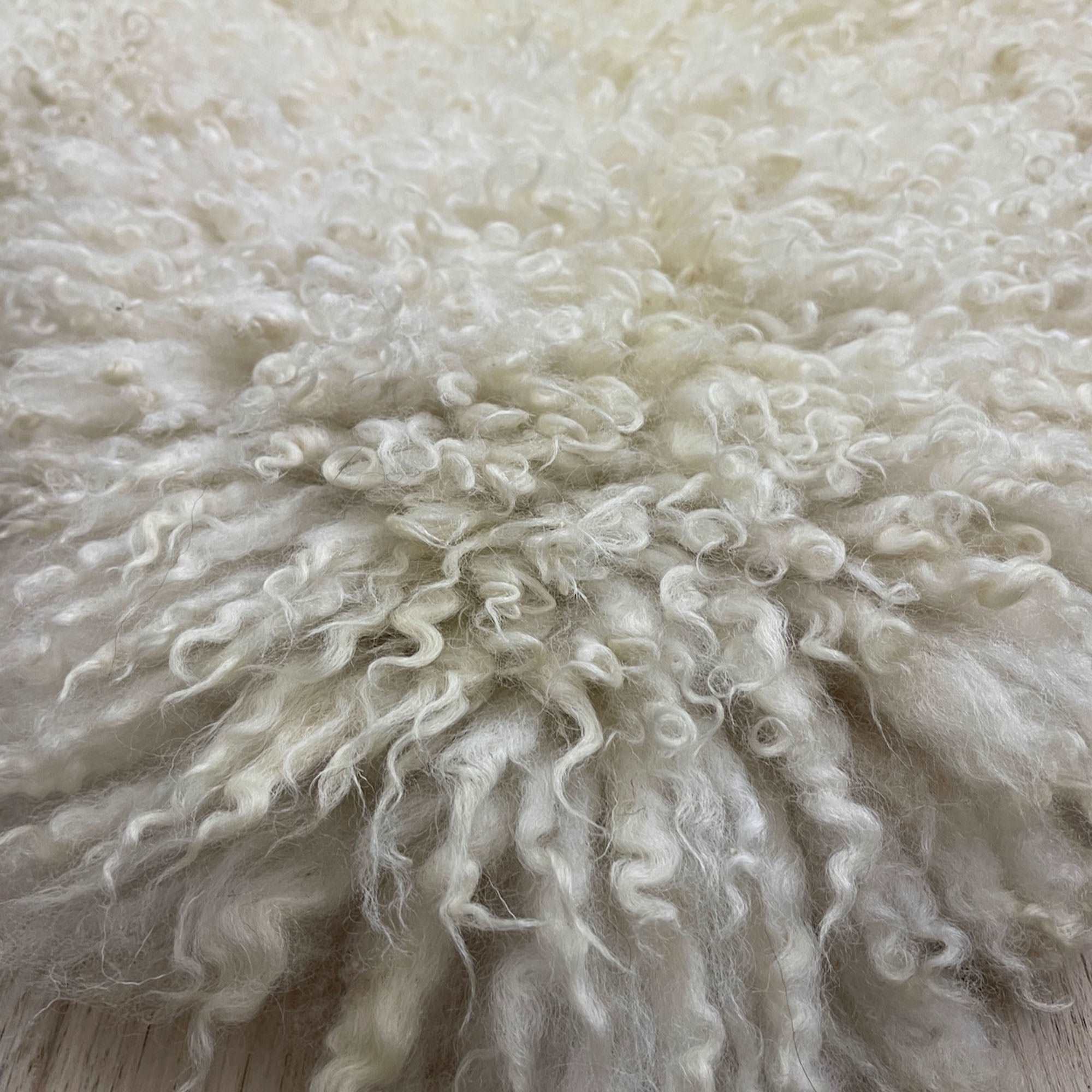 Wildash London - Wholesale Area Rug - British Curly Sheepskin Ivory Cream White 100% Natural Sheep Skin Rug4