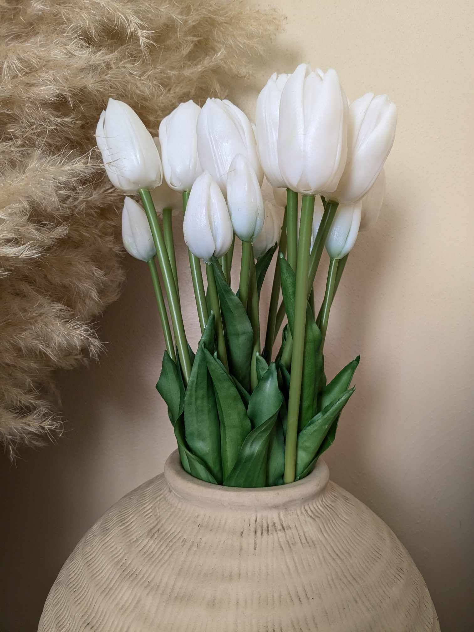 Maison Oline - Wholesale Artificial Flowers - Bouquet of 5 artificial white tulips0