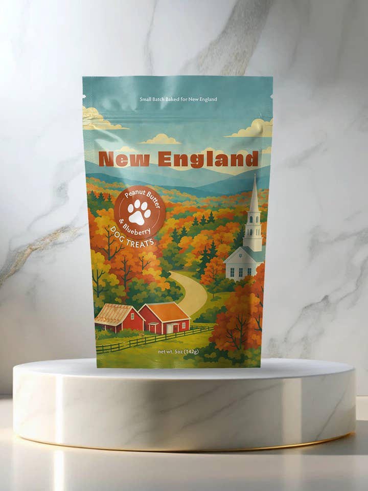 New England Souvenir Dog Treats - 5oz Small-Batch for wholesale by Neoteric Brands
