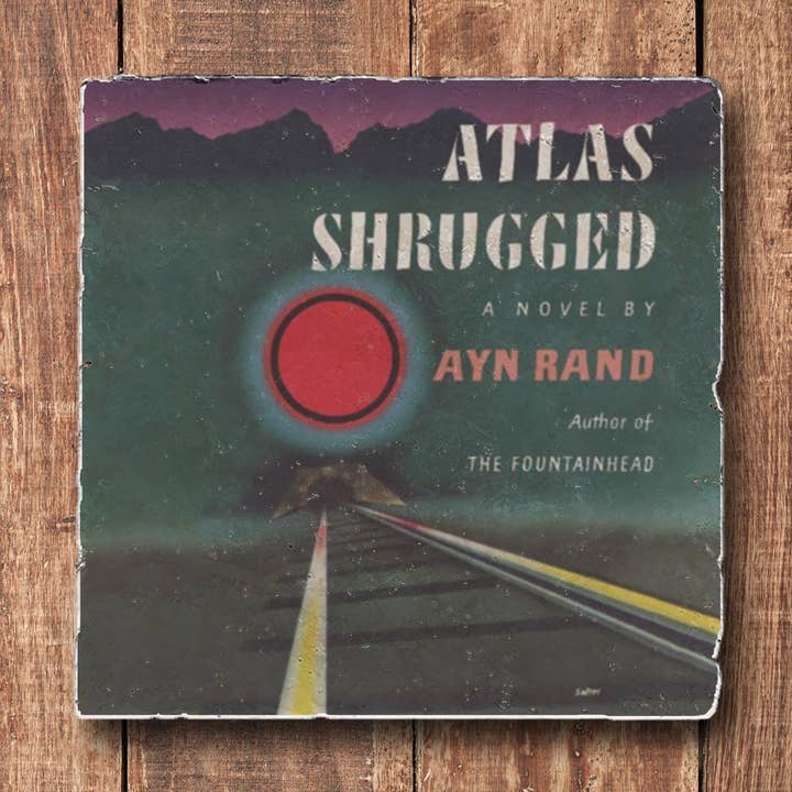 Sous-verre classique - Atlas Shrugged - Ayn Rand pour la vente par Black Angel Designs