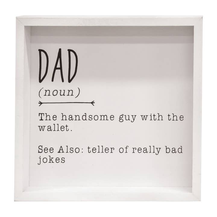 Dad Definition Framed Box Sign for wholesale by The Hearthside Collection