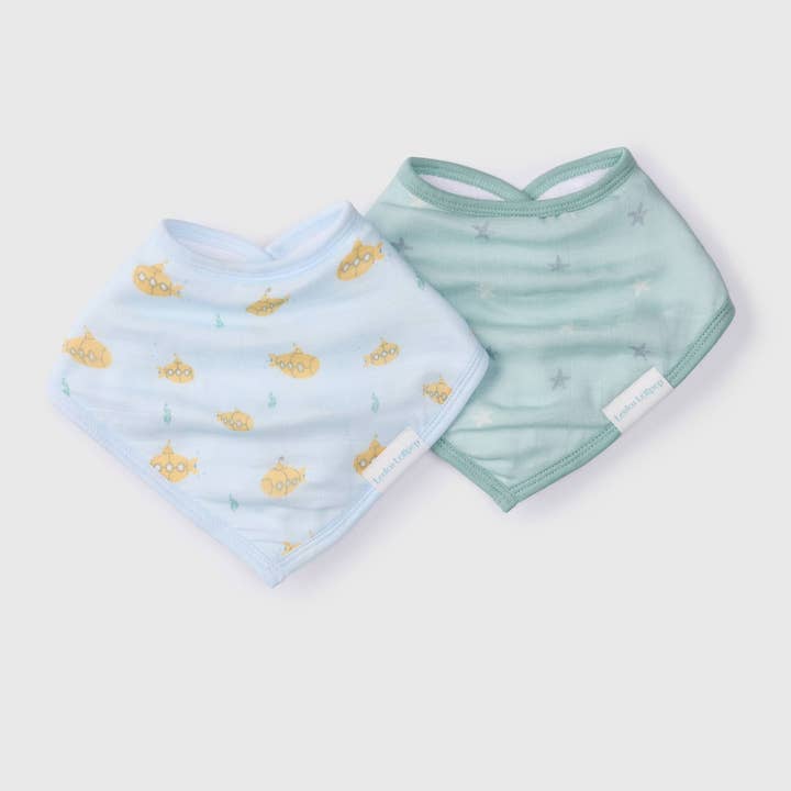 Loulou Lollipop - Wholesale Bandana Bib - Bandana Bib Set - 2 Pack - Ocean Explorer