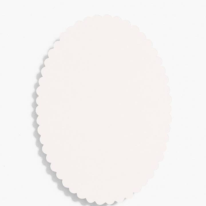 Paper Source Wholesale - Wholesale Stationery/Notecard Set - Archived Oval Scallop 4Bar Cards Bulk Pack (100 Pack)