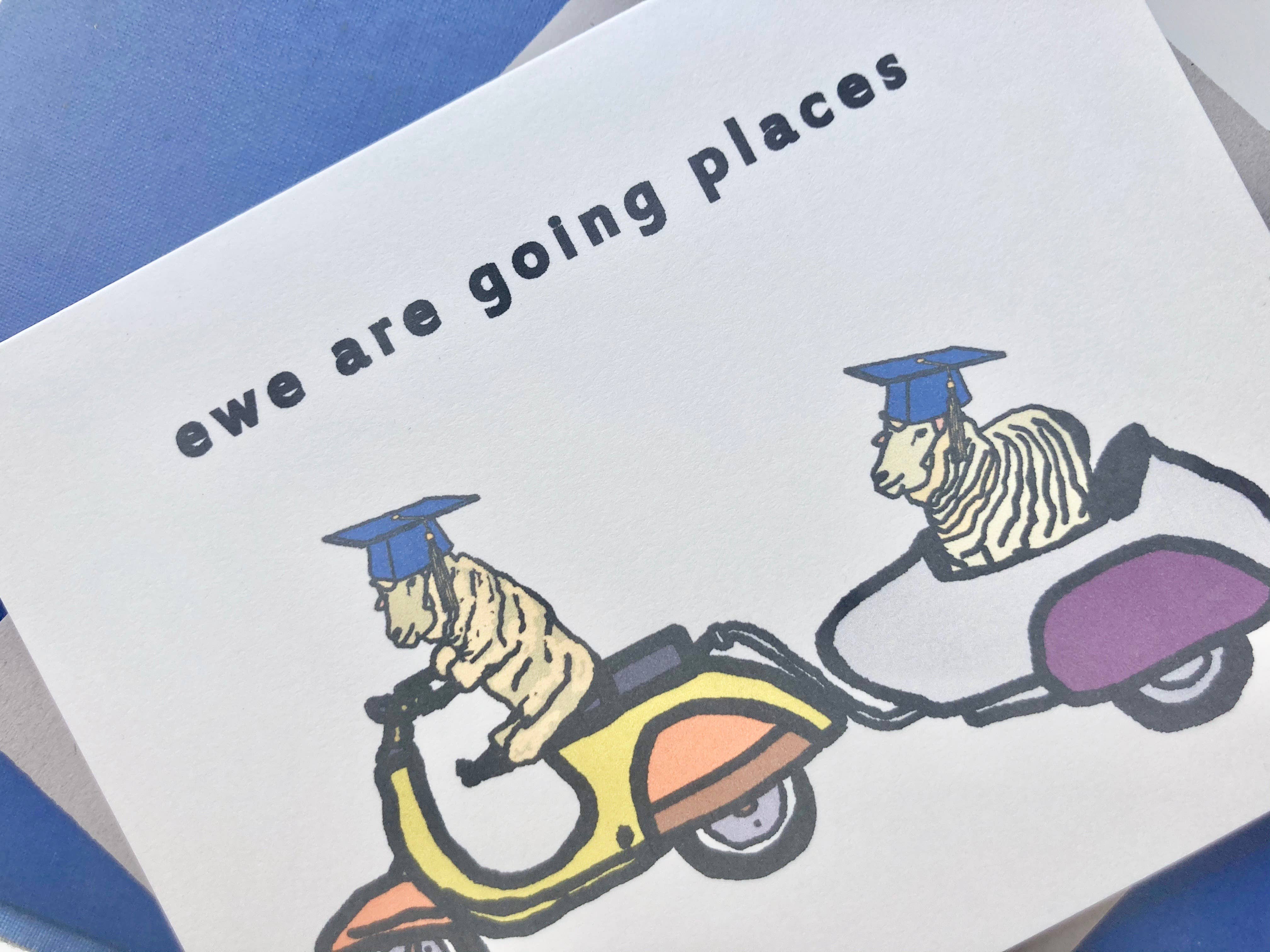 HEI LO CARDS - Wholesale Graduation Card - "Ewe Are Going Places" Sheep Graduation Card4