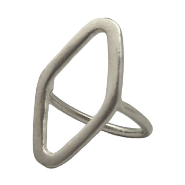 Anello a rombo «Gloria Mago» in argento 999 per la vendita all'ingrosso da parte di Gloria Mago