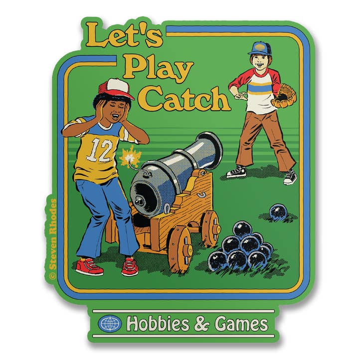 Steven Rhodes - Let's Play Catch Sticker for wholesale by Hybris Production AB