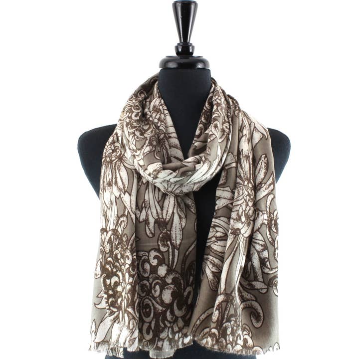 Pretty Persuasions - Wholesale Scarf - Women's - S25241 Cashmere-Like Printed Scarf8
