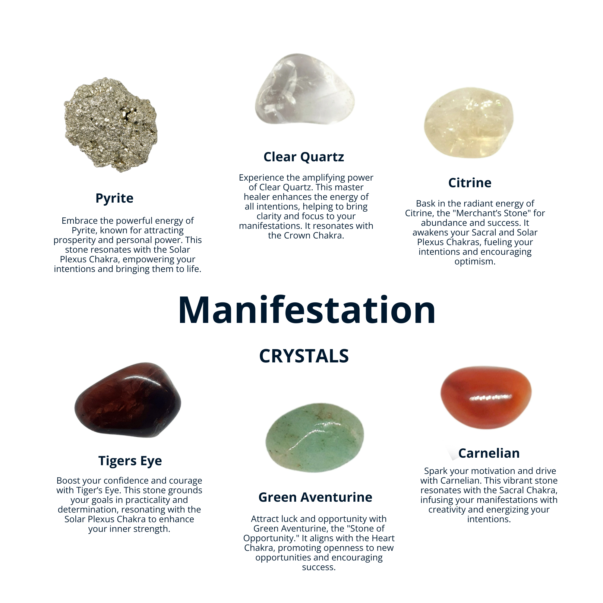 A Thousand Crystals – wholesale Andlig sten/kristall – Manifestationskristallset: Andliga stenar0