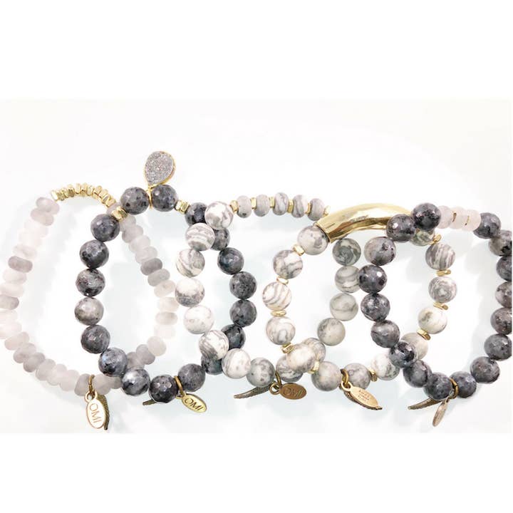 Grey Sparkle Set 10mm for wholesale by omibeads