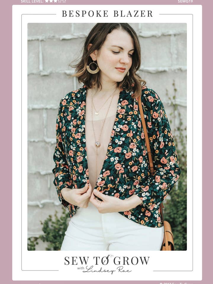 Sew To Grow – Blazer - Mulher por atacado – Padrão Costura Blazer Medida1