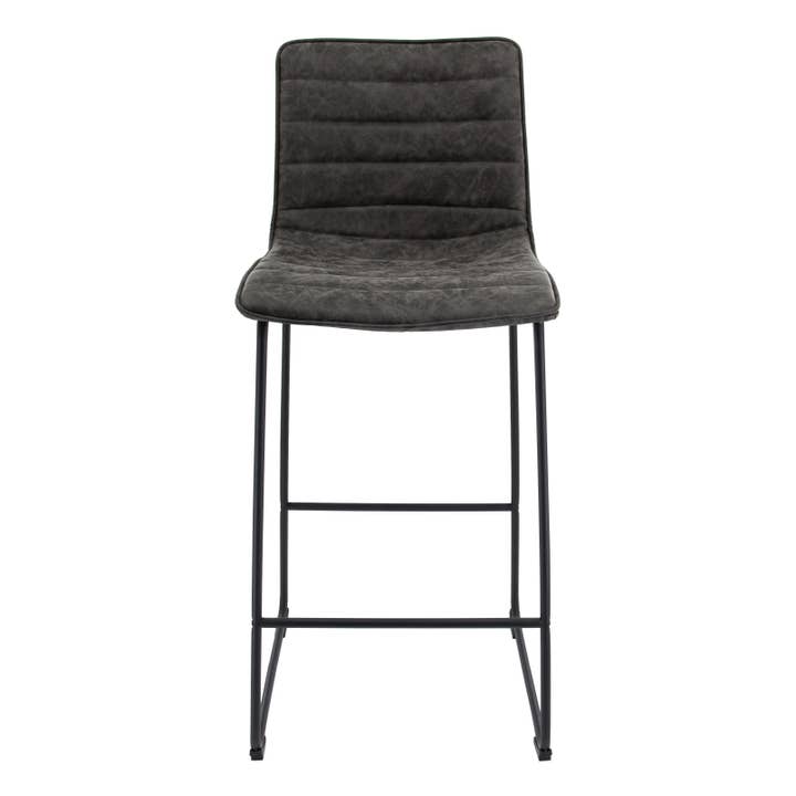LeisureMod - Wholesale Stool - Brooklyn Modern Sleek Leather Bar Stool with Soft Padding6