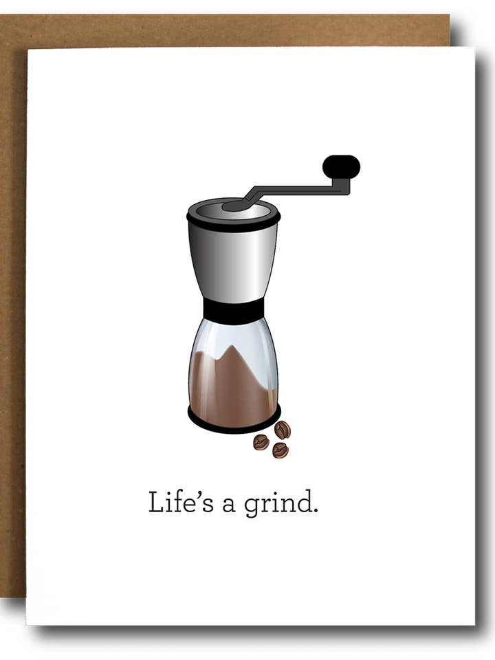 Coffee Grinder Everyday Card for wholesale by The Card Bureau