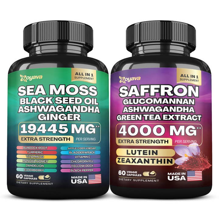 Harmonize Health and Vitality: Sea Moss 16-in-1 Magic Moss & Saffron ZestyZen Super Blend for wholesale by Zoyava