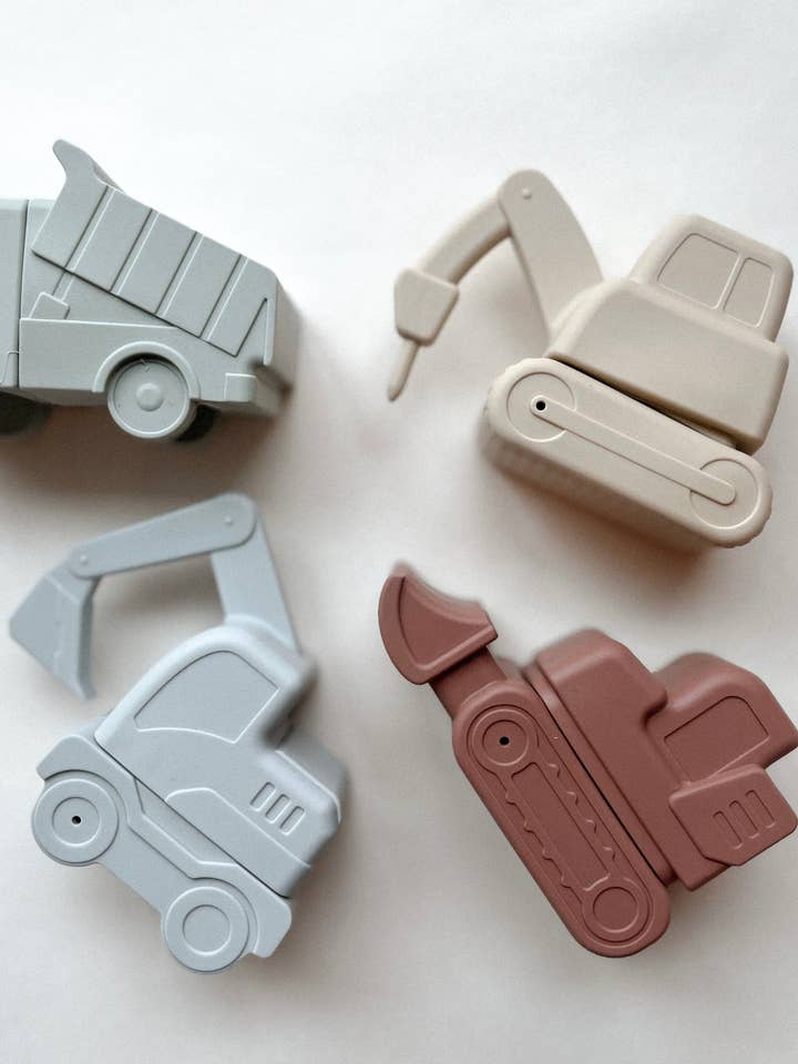 Construction Bath Toys - Pastel for wholesale by Peaks & Valleys Baby